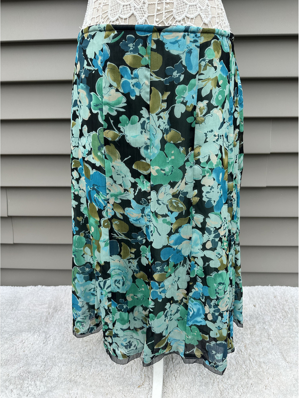 Requirements Floral Midi Skirt A Line Vintage Cottagecore